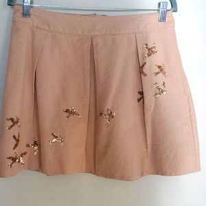Leifnotes sequin bird migration skirt